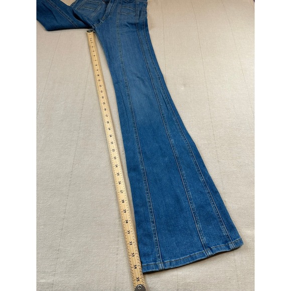 Veronica Beard | Farrah 10.5" Flare Sun Beam Blue Jeans | Women's 24 - Picture 7 of 10